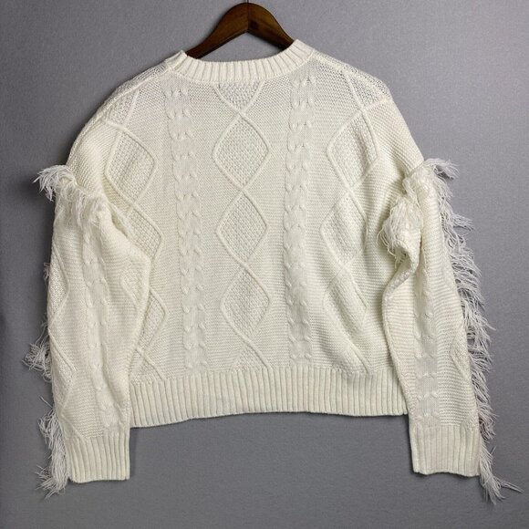 Simply Southern Ladies Top Size Medium Knit Pullover White‎ Cozy Trendy Unique - Picture 10 of 13